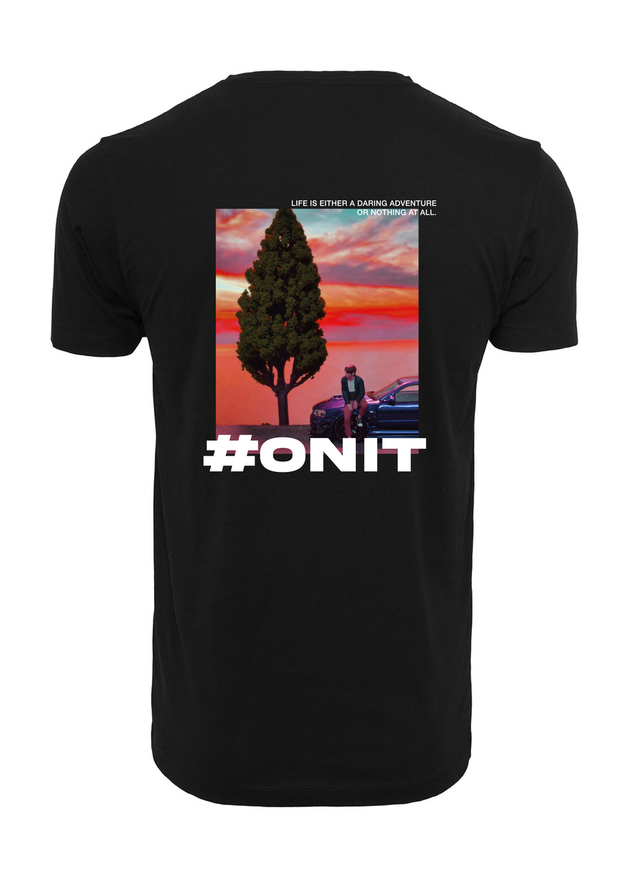 #ONIT Statement Print Oversized T-shirt – Sunset